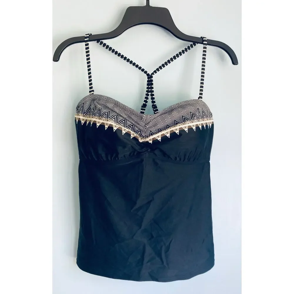 Athleta Swim Tankini Top 40B/C NWT Black
